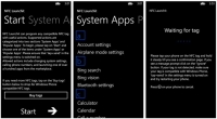 Alcune schermate di NFC Lanchit per Windows Phone